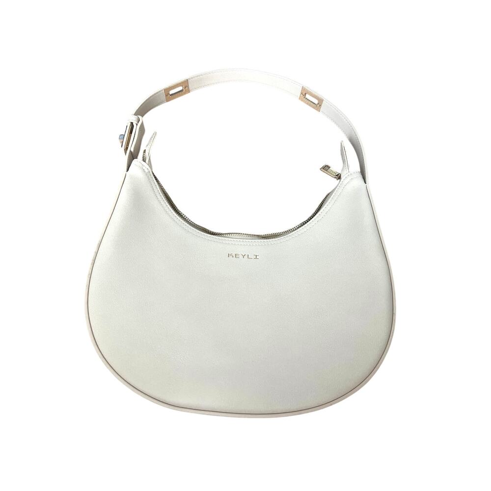 KEYLI Crescent Bag/Purse Stylish Shoulder Bag, Zip Closure, Beige